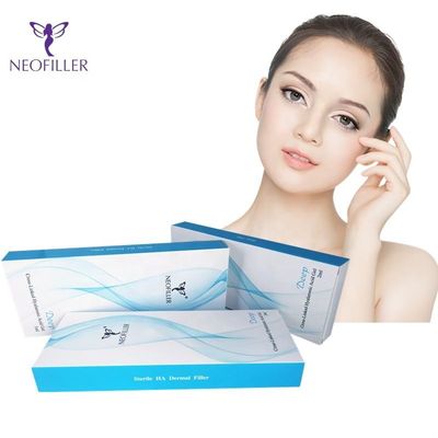 Neofiller 1ml Cross Linked Dermal Filler Hyaluronic Injections pour les lèvres d'apparence naturelle 24mg/Ml