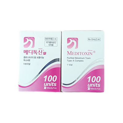 toxine botulinum de Meditoxin d'injections botulinum de toxine de retrait de la ride 2.5mL dactylographier 100 unités
