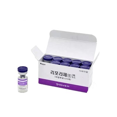 La liporase décompose l' acide hyaluronique en solution de remplissage cutané hyaluronidase
