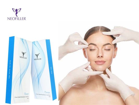 Acide hyaluronique transparent remplisseur cutané injection hypodermique 1 ml*2 seringues