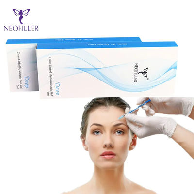 Conservation à température ambiante Remplisseur cutané d'acide hyaluronique avec site d'injection faciale