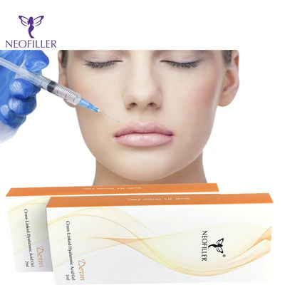 Profondeur d'injection transparente Acide hyaluronique Remplisseur cutané 1 ml 2 ml 10 ml 20 ml
