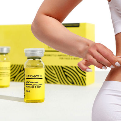 Bouteille de citron Solution de lipolyse ultime pour la réduction des graisses 10 ml * 5 bouteilles Formule à haute concentration