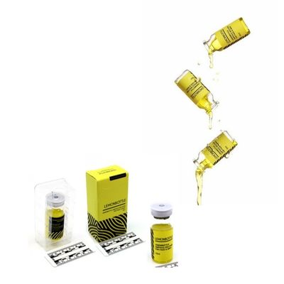 Solution de dissolution de graisse à haute concentration pour le visage et le corps 10 ml x 5 bouteilles de citron emballage aseptique jetable