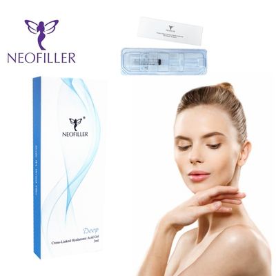 Injection faciale 9-12 mois Longévité Acide hyaluronique transparent Remplisseur cutané avec liaison croisée
