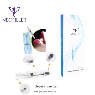 Injection faciale 9-12 mois Longévité Acide hyaluronique transparent Remplisseur cutané avec liaison croisée
