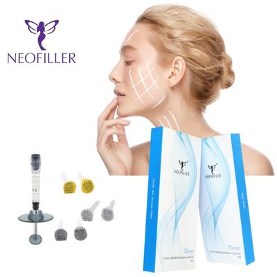 Injection faciale 9-12 mois Longévité Acide hyaluronique transparent Remplisseur cutané avec liaison croisée