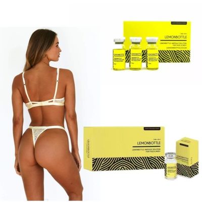 Vente bouteille de citron Dissolveur de graisse 5X10ml Boîte de perte de poids Solution en ligne