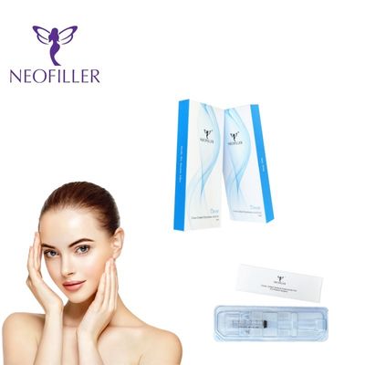 Injections transparentes d'acide hyaluronique pour injections faciales