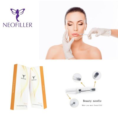 2 ml de remplissage cutané par acide hyaluronique transparent Gel injectable pour l' amélioration du site d' injection du visage