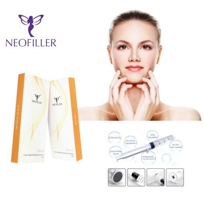 2 ml de remplissage cutané par acide hyaluronique transparent Gel injectable pour l' amélioration du site d' injection du visage