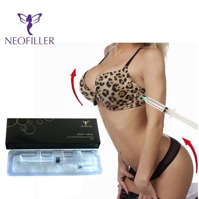 Injections de remplissage cutané d'acide hyaluronique croisé pour agrandir les fesses du sein