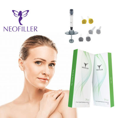 Amélioration faciale transparente d'injection hypodermique de gel injectable de remplisseur cutané d'acide hyaluronique 24mg-ml