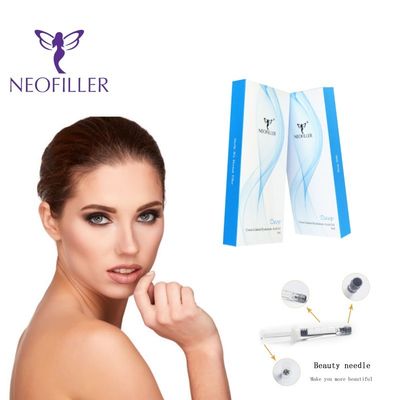 Acide hyaluronique de liaison transversale Remplisseur cutané 1 ml-20 ml Gel injectable Amélioration de la réduction des rides du visage