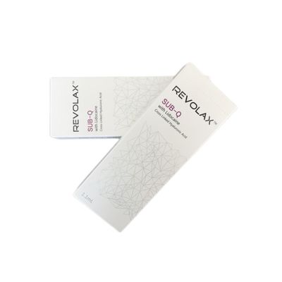 Remplisseur cutané Revolax sub-Q fin et profond avec une consistance de gel lisse et élastique pour une restauration naturelle du volume du visage
