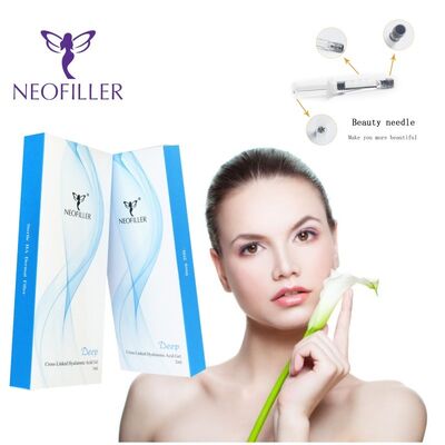 Neofiller 24mg-ml Acide hyaluronique Filler Dermique Gel injectable 9 à 12 mois Longévité Solution de stockage à température ambiante
