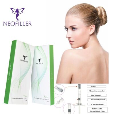 Neofiller Lié croisé 24 mg-ml Acide hyaluronique Filler Dermique Gel injectable 9 à 12 mois Augmentation de la longévité