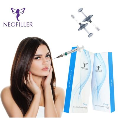 Acide hyaluronique 24 mg-ml Remplisseur cutané 1 ml Injection hypodermique Réduction des rides Gel injectable de contourage du visage