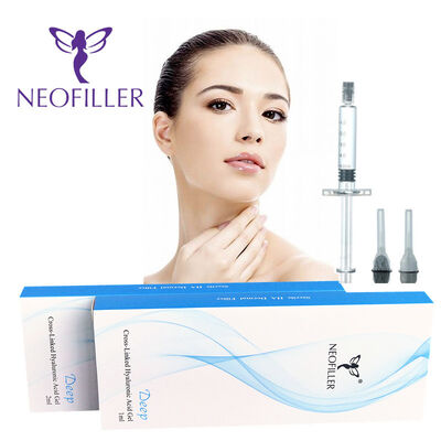 24 mgml de remplissage cutané à l' acide hyaluronique 1 ml de profondeur d' injection hypodermique Convient pour la réduction des rides et le contourage du visage
