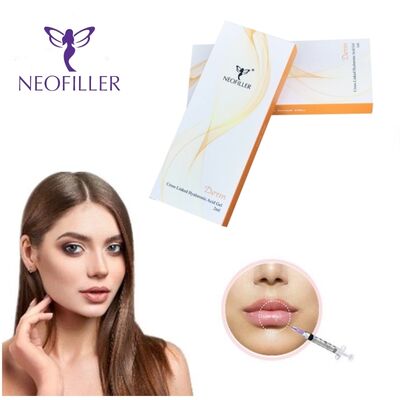 Acide hyaluronique de remplissage cutané croisé certifié CE 24mg-ml Gel injectable pour améliorer les lèvres et le visage