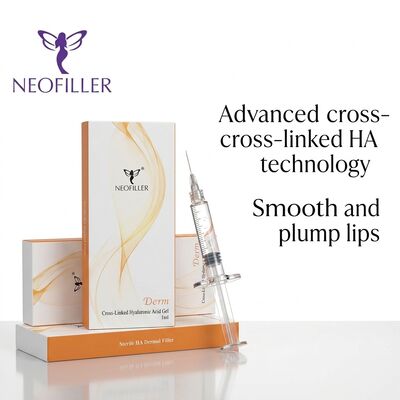 1 ml d'acide hyaluronique injectable à liaison croisée 8 à 15 mois de durée Gel biocompatible Lissage des rides du visage