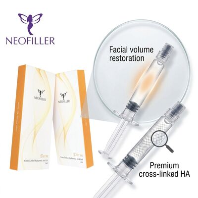 1 ml d'acide hyaluronique injectable à liaison croisée 8 à 15 mois de durée Gel biocompatible Lissage des rides du visage