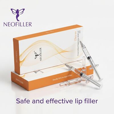 Remplisseur cutané d'acide hyaluronique biocompatible dans un volume de seringue de 1 ml avec une validité de 24 mois pour le rajeunissement du visage