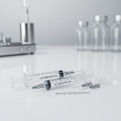 Formulation de gel Juvederm Dermal Filler 2 fois 1 ml de volume profondeur d'injection hypodermique adaptée aux applications médicales cosmétiques
