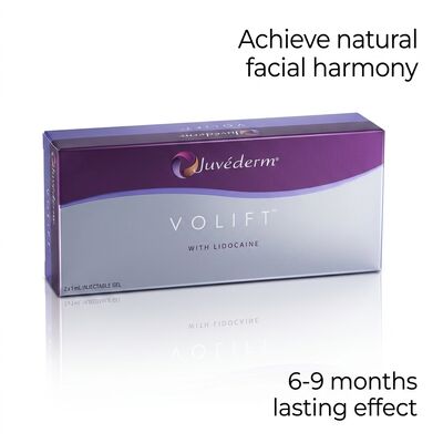 Volume 2 fois 1 ml Juvederm Voluma Filler Remplisseur facial anti-âge pour augmenter le volume du milieu du visage et améliorer les contours du visage