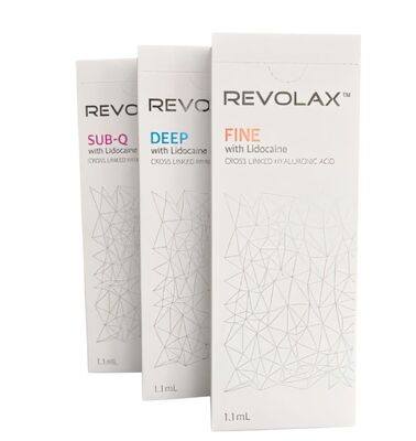 Remplisseur cutané croisé Revolax Remplisseur cutané injectable sub-Q fin et profond Formule pour la réduction des lignes faciales et la restauration du volume