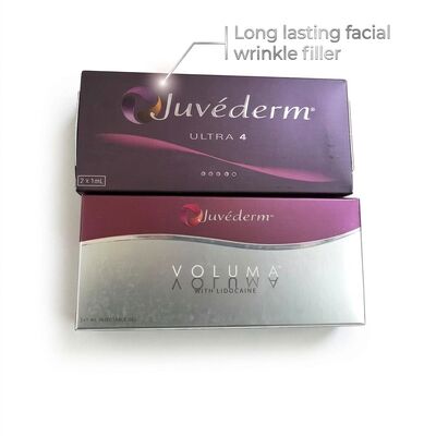 Volume de la seringue 1 ml de seringue Juvederm Remplisseur Dermique Offrant une sécurité Durée de 9 à 12 mois Idéal pour le rajeunissement de la peau