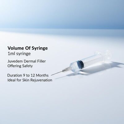 Volume de la seringue 1 ml de seringue Juvederm Remplisseur Dermique Offrant une sécurité Durée de 9 à 12 mois Idéal pour le rajeunissement de la peau