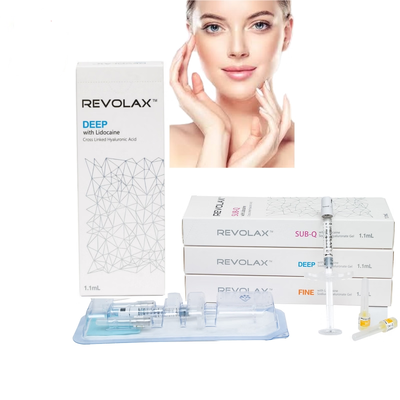 Gel lisse et élastiqueConstance du gel Revolax Filler Dermique Fin sous-Q profond Gel injectable Stocker à 2-25°C Idéal pour le volume du visage