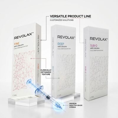 Revolax Sub-Q Full Face Filler Acide Hyaluronique Monophasique Agent de Comblement Dermique 1.1ml pour la Restauration du Volume Facial