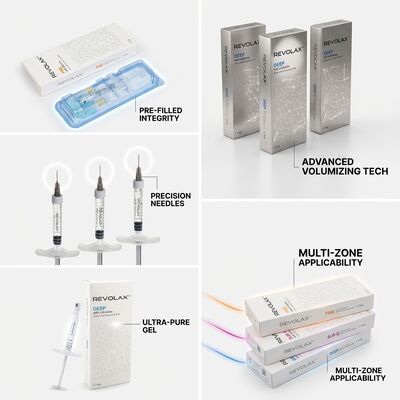 Revolax Remplisseur glabellaire fin Remplisseur cutané à l' acide hyaluronique monophasique 1,1 ml pour la correction des frown lines