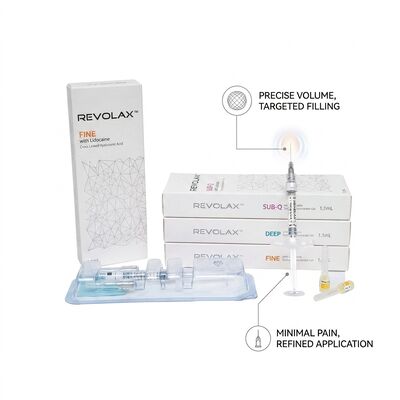 Revolax Sub-Q Chin Filler Acide Hyaluronique Monophasique Réticulé Dermal Filler 1.1ml pour Augmentation du Menton