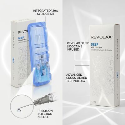 Revolax Deep Filler pour Joues Acide Hyaluronique Monophasique 1.1ml pour Augmentation du Volume des Joues