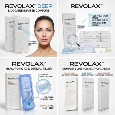Revolax Deep Filler pour Joues Acide Hyaluronique Monophasique 1.1ml pour Augmentation du Volume des Joues