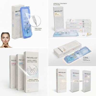 Revolax Deep Filler pour Joues Acide Hyaluronique Monophasique 1.1ml pour Augmentation du Volume des Joues