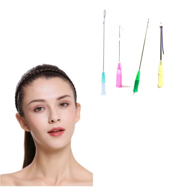 Ascenseur absorbable de fil d'oeil de Pdo de la dent 3D filetant pour soulever le visage L émoussé