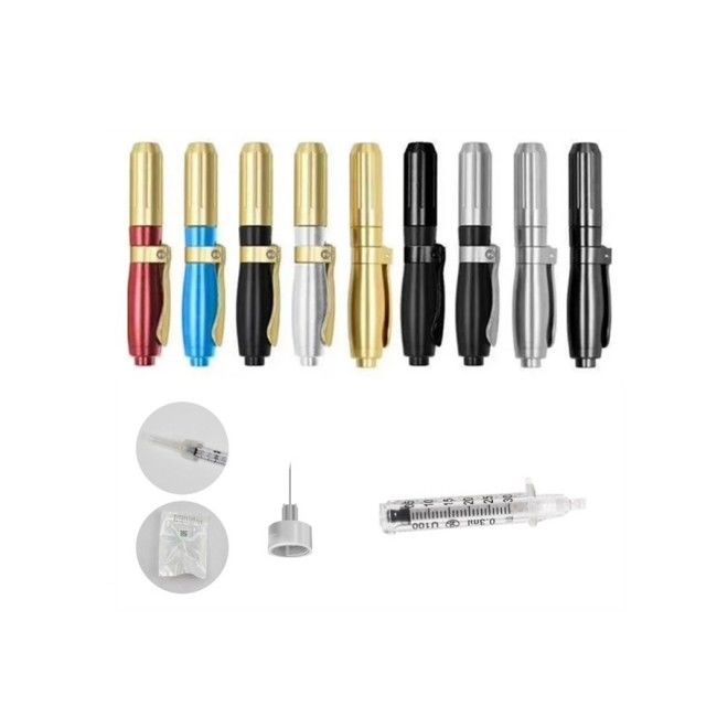 Stylo de remplissage hyaluronique à 3 niveaux 0,3 ml 0,5 ml remplisseurs de lèvres d'acide hyaluronique sans aiguille