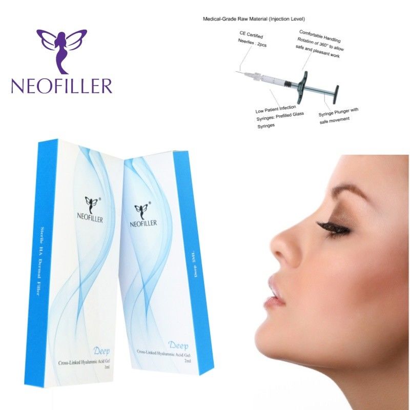 Injection faciale 9-12 mois Longévité Acide hyaluronique transparent Remplisseur cutané avec liaison croisée
