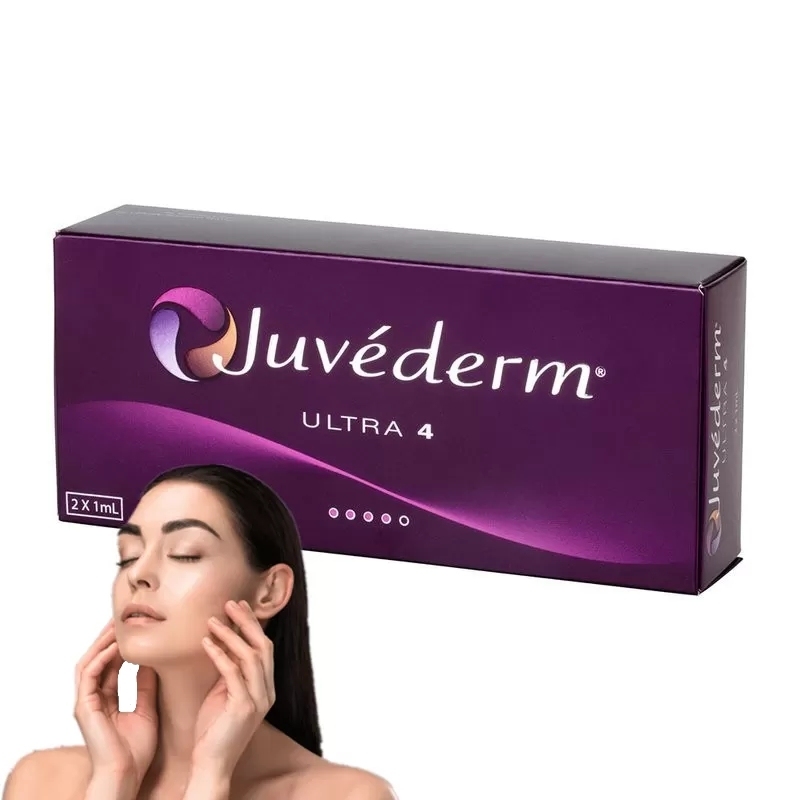 Gel injectable de comblement dermique Juvederm avec acide hyaluronique réticulé pour une durée de 6 à 9 mois en seringue de 2 ml