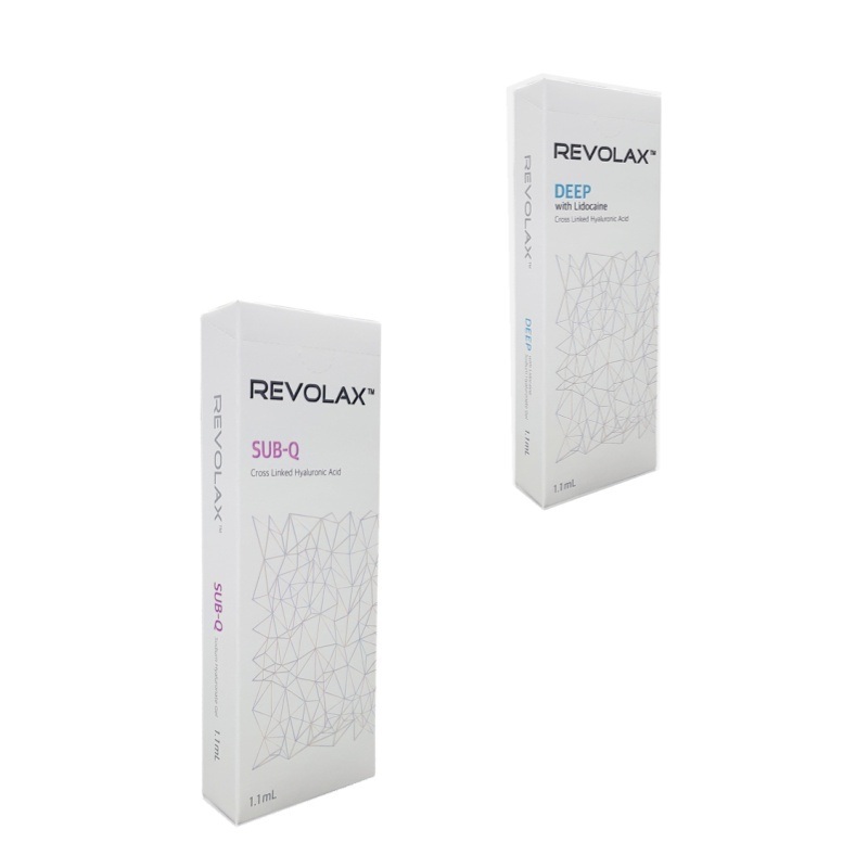 Revolax Remplisseur Dermique avec des ingrédients d' acide hyaluronique pendant 6 à 12 mois d' effet et 2 ans de durée de conservation