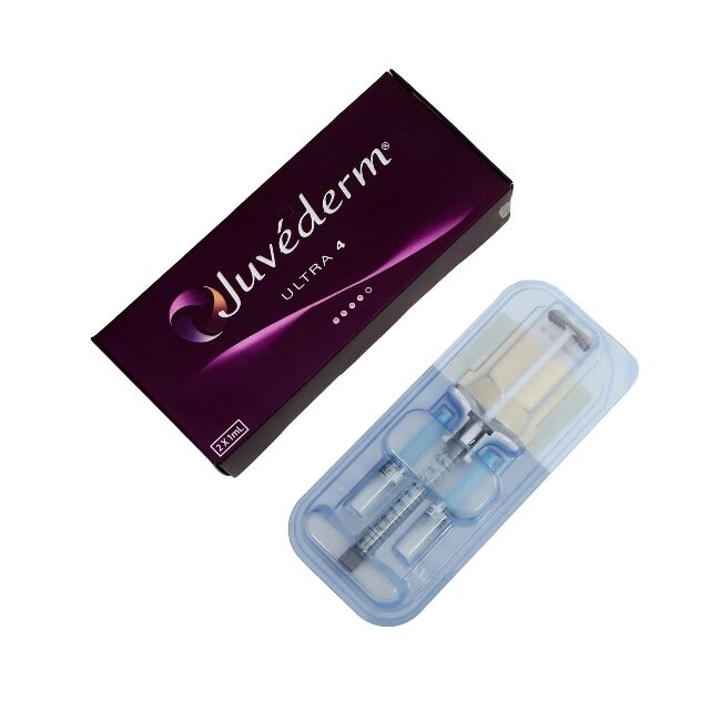 Produit de comblement dermique Juvederm avec acide hyaluronique réticulé pour des résultats durables en 2 seringues de 1 ml