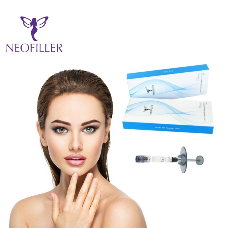 9 à 12 mois Longévité Acide hyaluronique Remplisseur cutané pour le visage Température de la salle d'injection Stockage Gel injectable