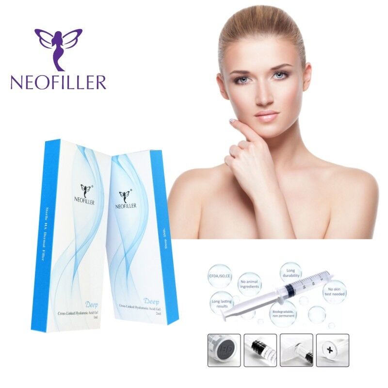 Gel injectable de remplissage cutané à l'acide hyaluronique, longévité de 9 à 12 mois, 24mg-ml, rajeunissement du visage, restauration du Volume