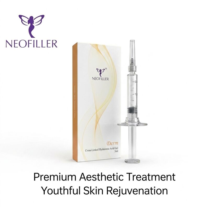 6 à 8 mois Durée prolongée Acide hyaluronique Remplisseur cutané Biocompatible Gel injectable 1 ml Seringuette Rajeunissement du visage