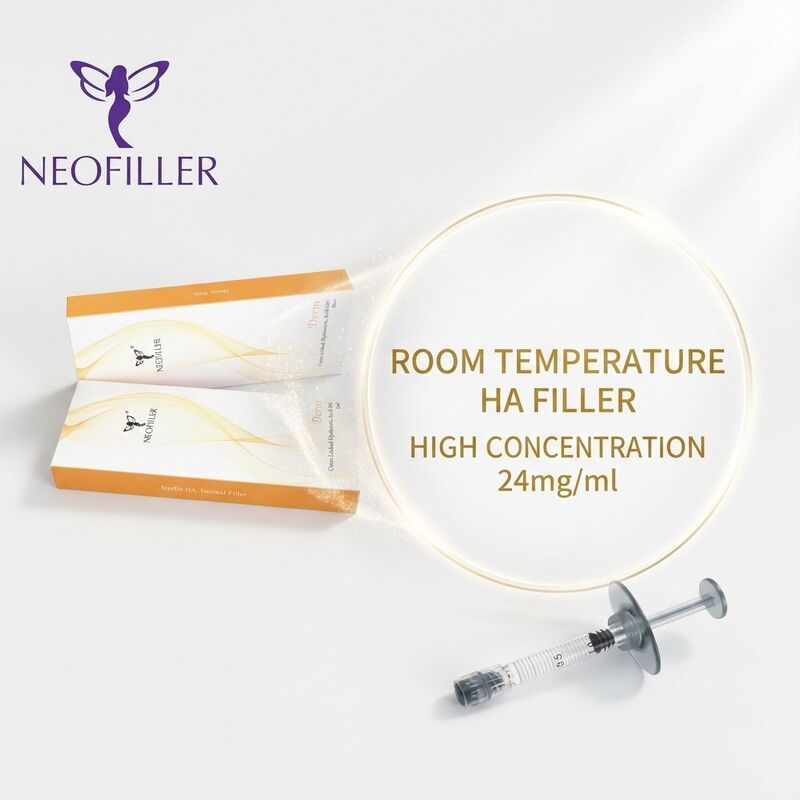 Remplisseur cutané à l'acide hyaluronique avec un volume de seringue de 1 ml pendant une durée de 8 à 15 mois utilisant de l'acide hyaluronique biocompatible