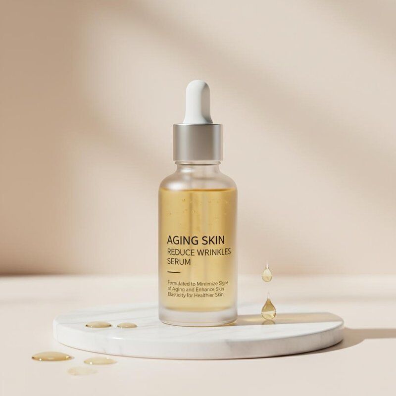 Le sérum pour le vieillissement de la peau réduit les rides est conçu pour minimiser les signes du vieillissement et améliorer l'élasticité de la peau pour une peau plus saine.